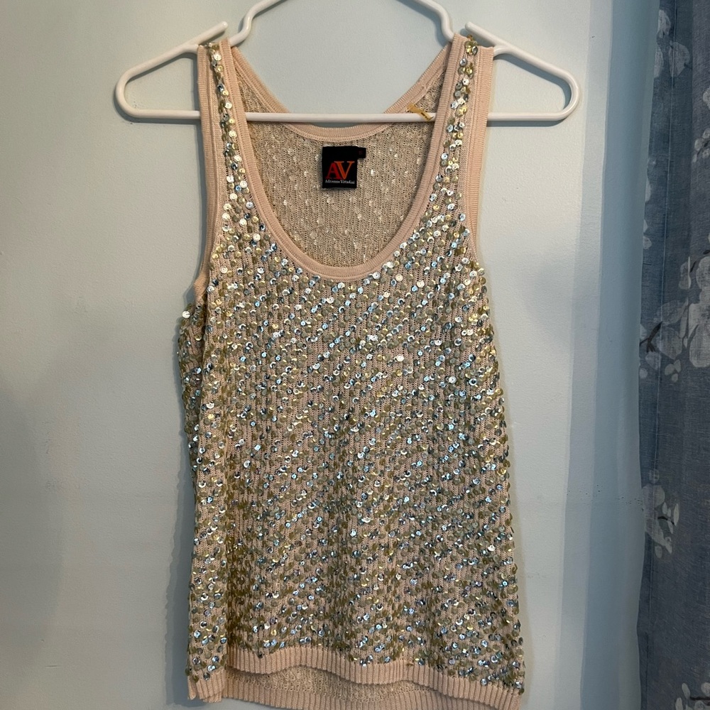 Sequin knit top